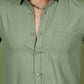 Men's Casual Cotton Blend Shirt ( RDSH 019Steel-Grey )