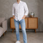 Men's Casual Cotton Blend Shirt ( RDSH 019White )