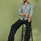 Striped Casual Shirt for Mens. ( RDSH 020Grey )