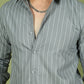 Striped Casual Shirt for Mens. ( RDSH 020Grey )