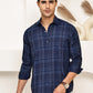 Classic Checks Casual Shirt for Men ( RDSH 021Blue )