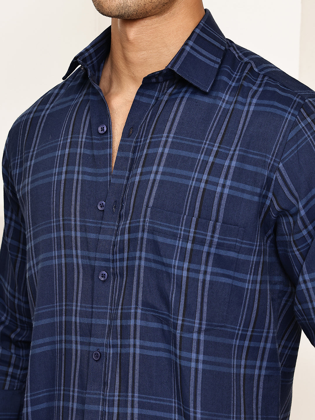 Classic Checks Casual Shirt for Men ( RDSH 021Blue )