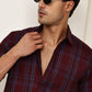 Classic Checks Casual Shirt for Men ( RDSH 021Maroon )