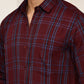 Classic Checks Casual Shirt for Men ( RDSH 021Maroon )