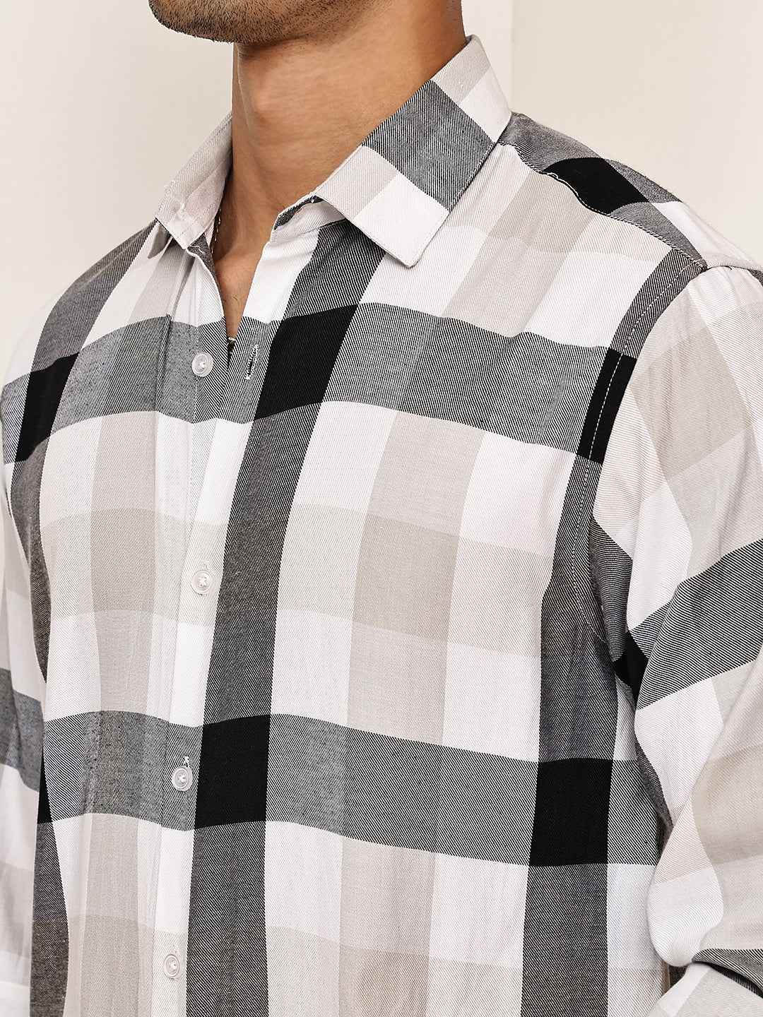 Checked Casual Shirts for Men ( RDSH 022Black )