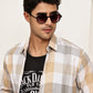 Checked Casual Shirts for Men ( RDSH 022Cream )