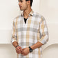 Checked Casual Shirts for Men ( RDSH 022Cream )