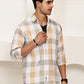 Checked Casual Shirts for Men ( RDSH 022Cream )