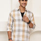 Checked Casual Shirts for Men ( RDSH 022Cream )