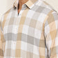 Checked Casual Shirts for Men ( RDSH 022Cream )
