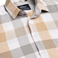 Checked Casual Shirts for Men ( RDSH 022Cream )