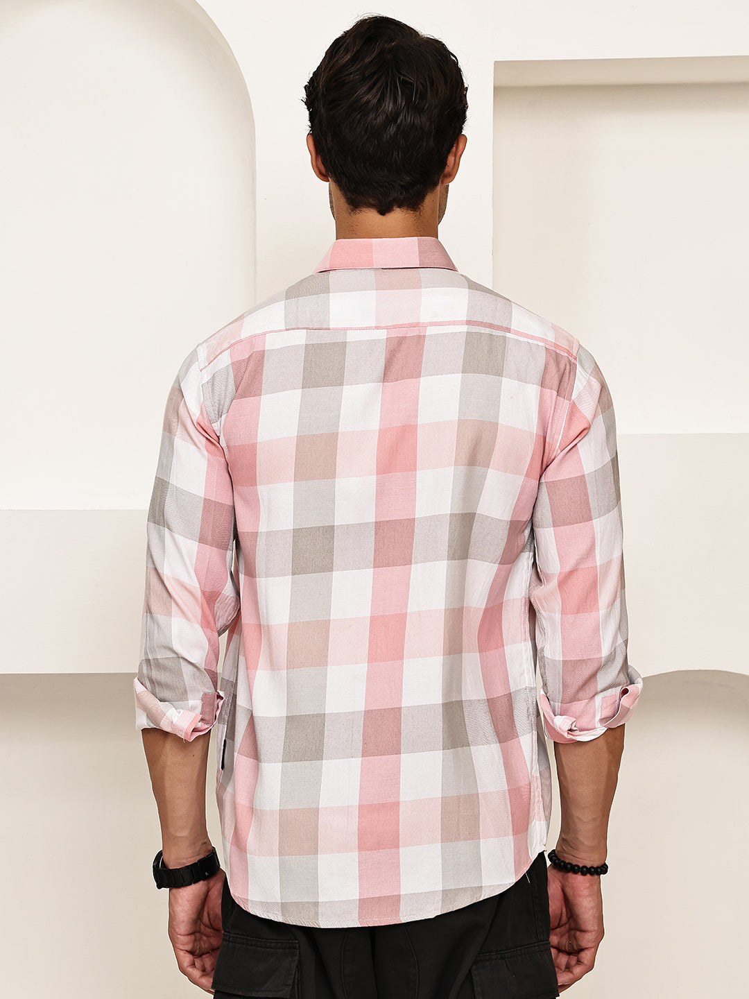 Checked Casual Shirts for Men ( RDSH 022Pink )