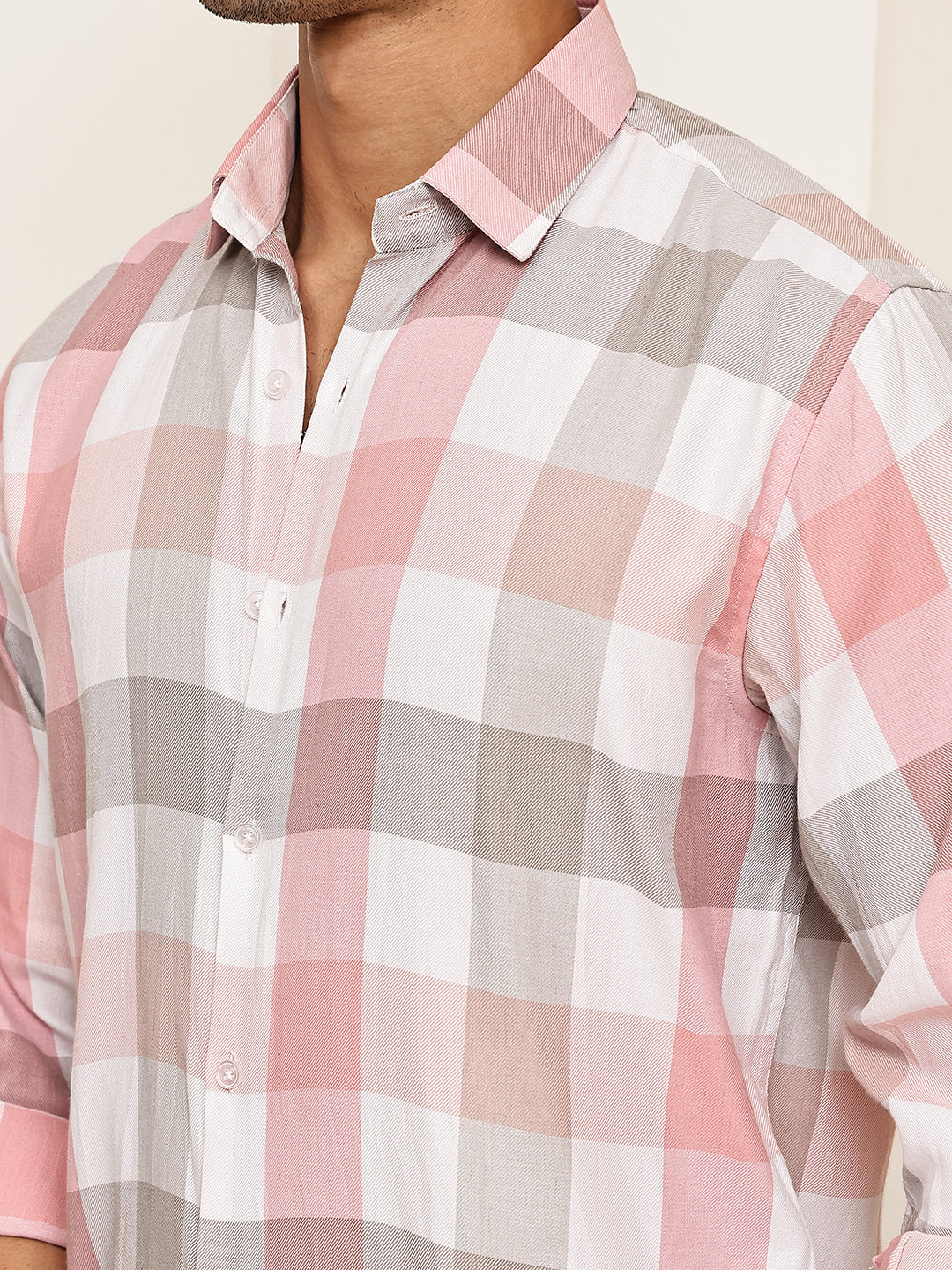 Checked Casual Shirts for Men ( RDSH 022Pink )