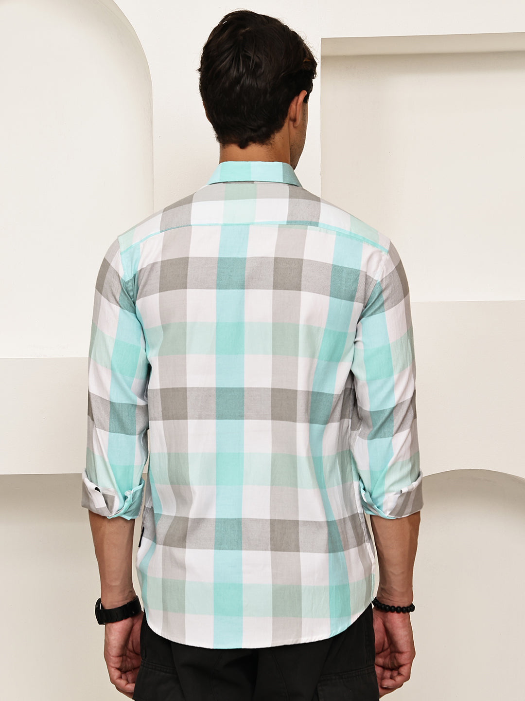 Checked Casual Shirts for Men ( RDSH 022Sky )