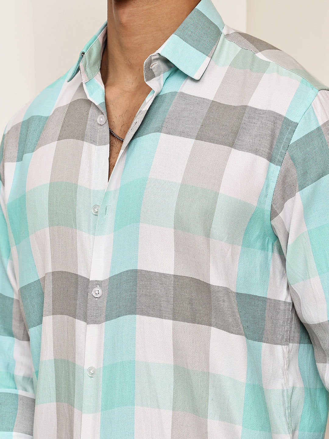 Checked Casual Shirts for Men ( RDSH 022Sky )