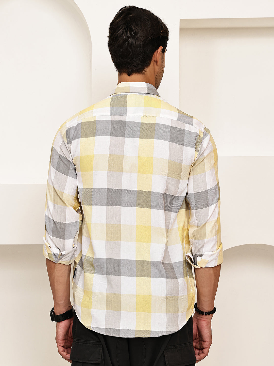 Checked Casual Shirts for Men ( RDSH 022Yellow )