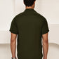 Cotton Blend Short Sleeve Casual Shirt for Men ( RDSH 024Mehndi )