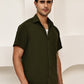 Cotton Blend Short Sleeve Casual Shirt for Men ( RDSH 024Mehndi )