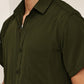Cotton Blend Short Sleeve Casual Shirt for Men ( RDSH 024Mehndi )