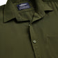 Cotton Blend Short Sleeve Casual Shirt for Men ( RDSH 024Mehndi )