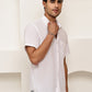 Cotton Blend Short Sleeve Casual Shirt for Men ( RDSH 024White )