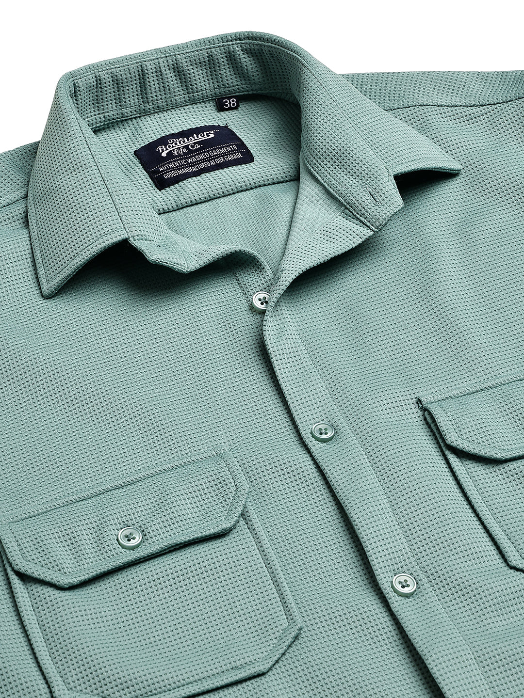 Woven Design Casual Shirt For Men ( RDSH 025Aqua )