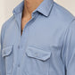 Woven Design Casual Shirt For Men ( RDSH 025Blue )
