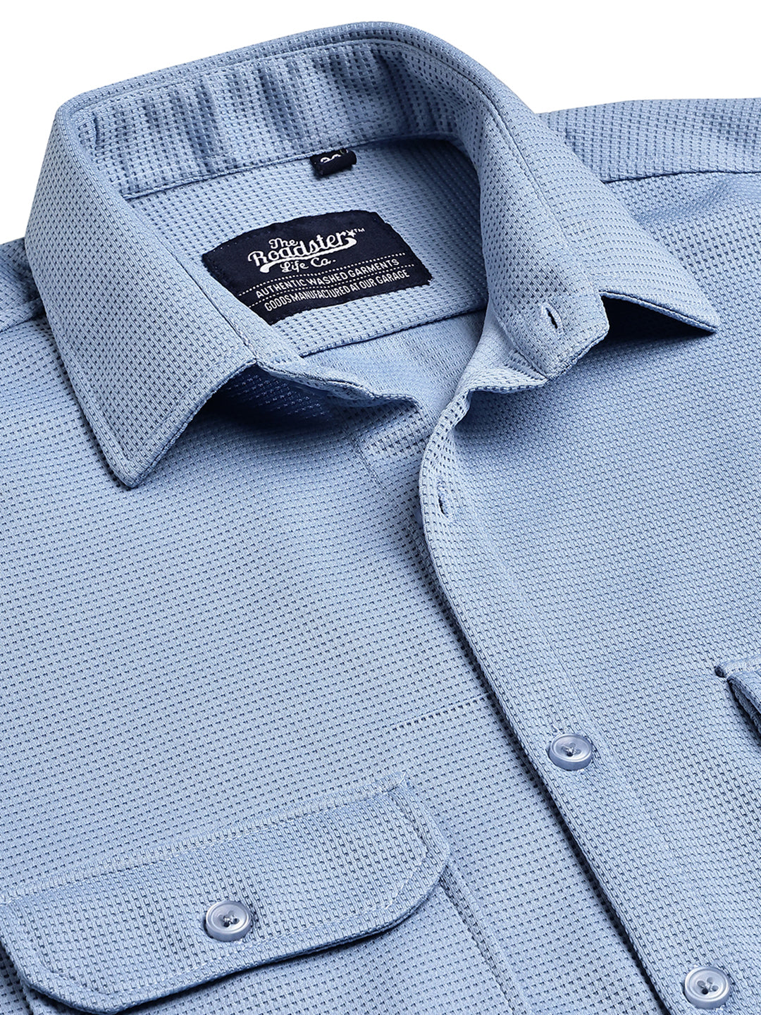 Woven Design Casual Shirt For Men ( RDSH 025Blue )