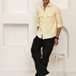 Woven Design Casual Shirt For Men ( RDSH 025Cream )