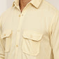 Woven Design Casual Shirt For Men ( RDSH 025Cream )