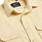 Woven Design Casual Shirt For Men ( RDSH 025Cream )
