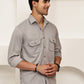 Woven Design Casual Shirt For Men ( RDSH 025Grey )