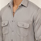 Woven Design Casual Shirt For Men ( RDSH 025Grey )