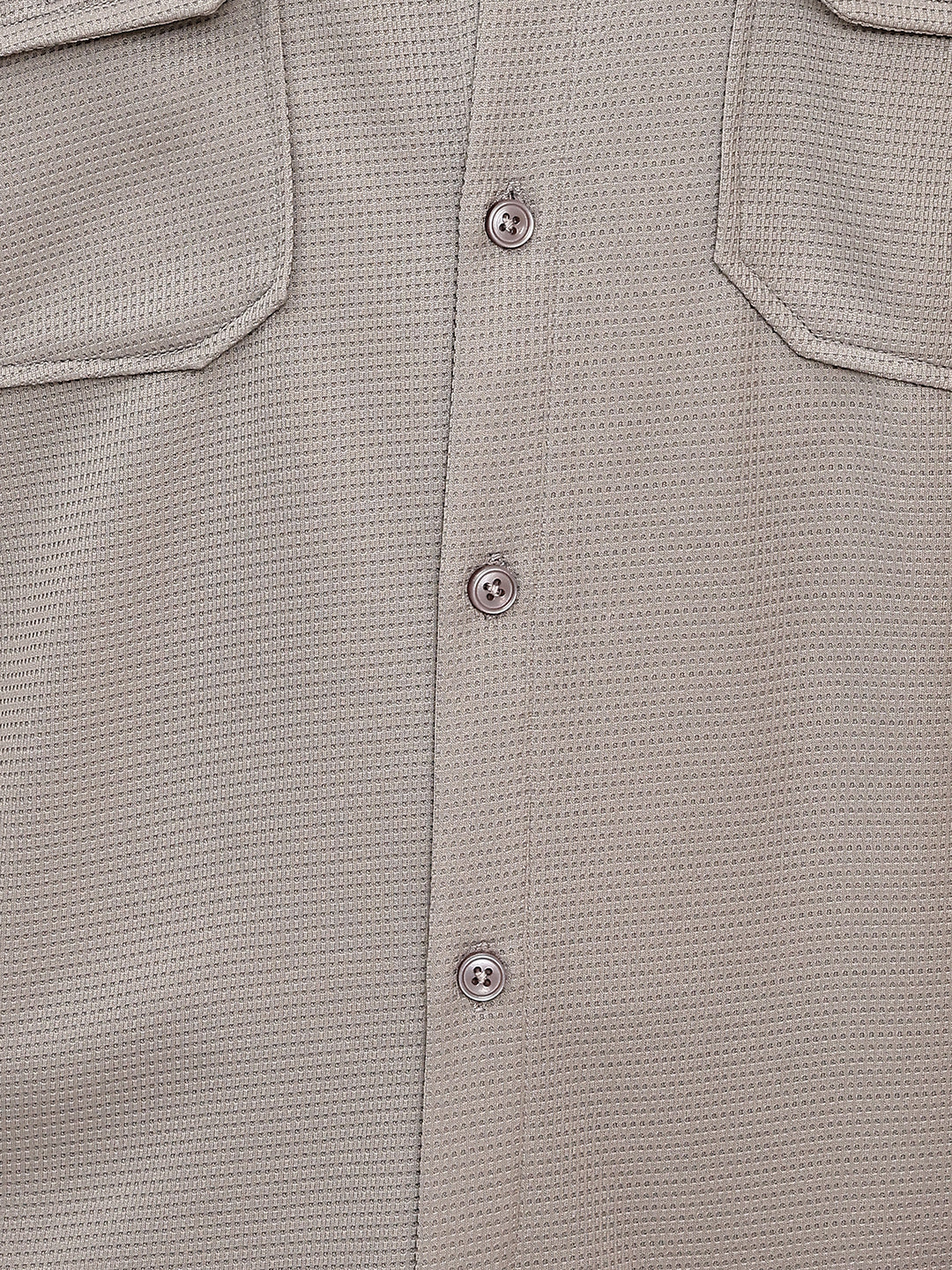 Woven Design Casual Shirt For Men ( RDSH 025Grey )