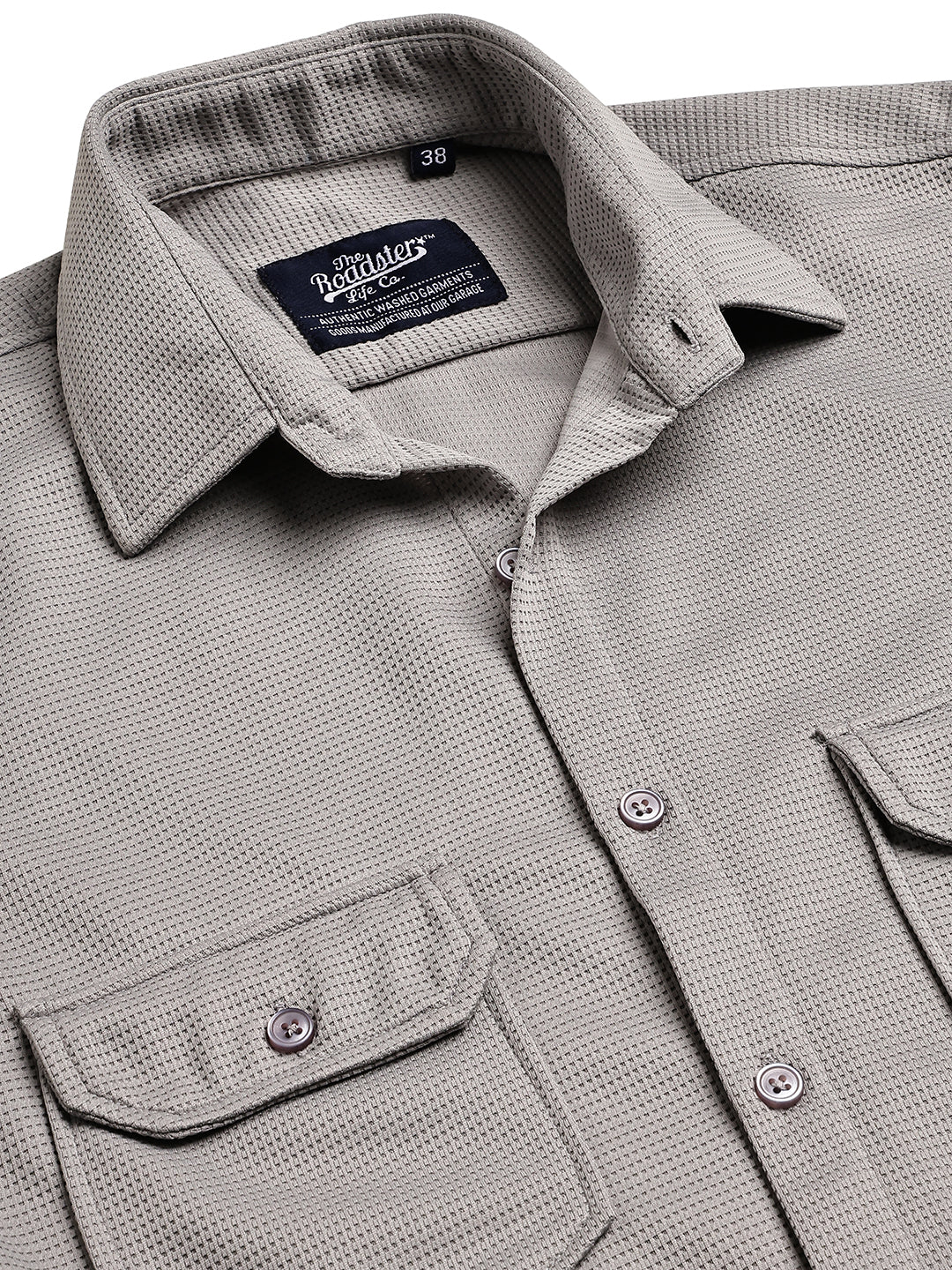 Woven Design Casual Shirt For Men ( RDSH 025Grey )