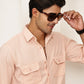 Woven Design Casual Shirt For Men ( RDSH 025Peach )