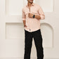 Woven Design Casual Shirt For Men ( RDSH 025Peach )