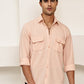 Woven Design Casual Shirt For Men ( RDSH 025Peach )