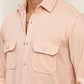 Woven Design Casual Shirt For Men ( RDSH 025Peach )