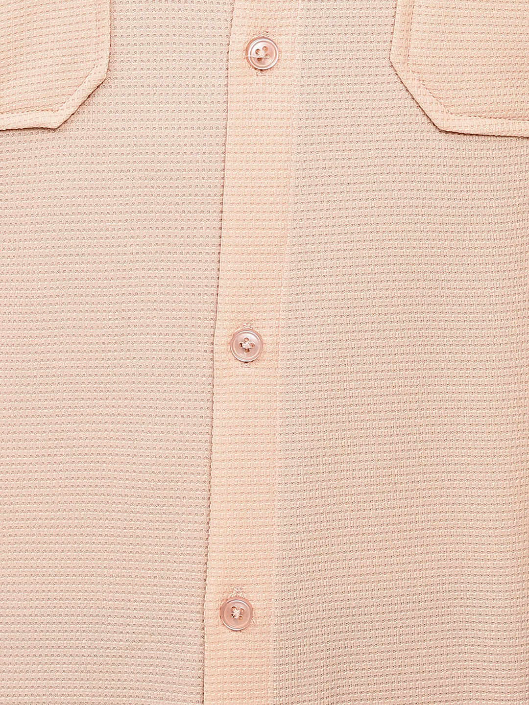 Woven Design Casual Shirt For Men ( RDSH 025Peach )