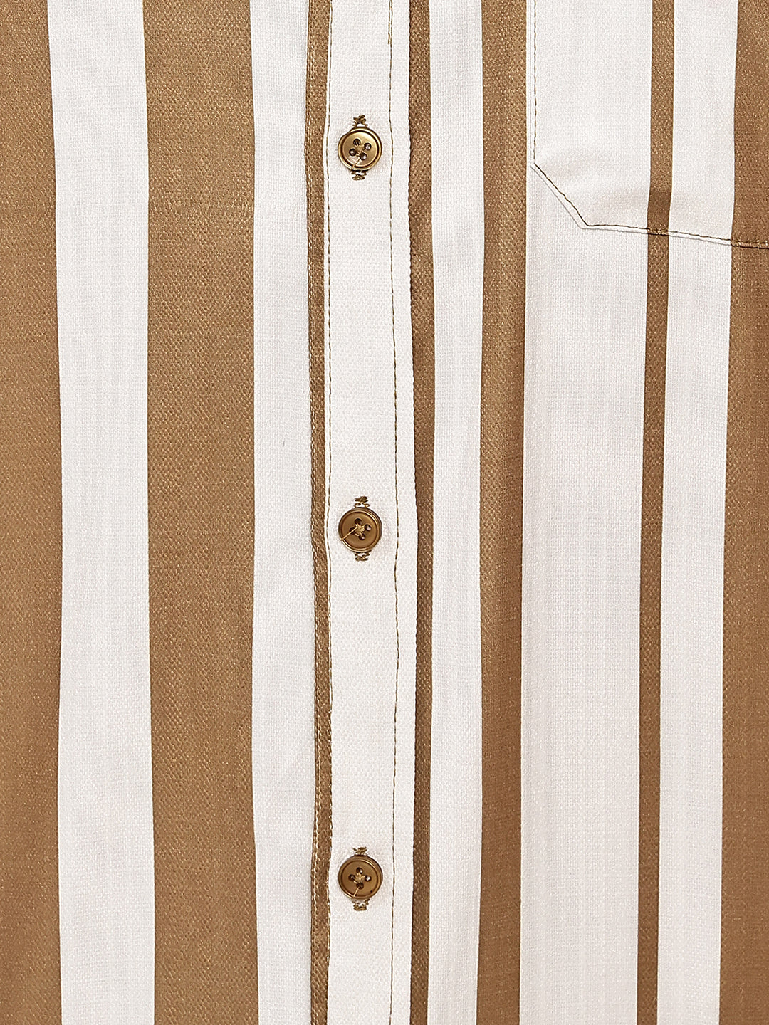 Vertical Stripe Cotton Blend Casual Shirt ( RDSH 026Beige )