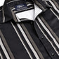 Vertical Stripe Cotton Blend Casual Shirt ( RDSH 026Black )