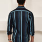 Vertical Stripe Cotton Blend Casual Shirt ( RDSH 026Blue )
