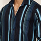 Vertical Stripe Cotton Blend Casual Shirt ( RDSH 026Blue )
