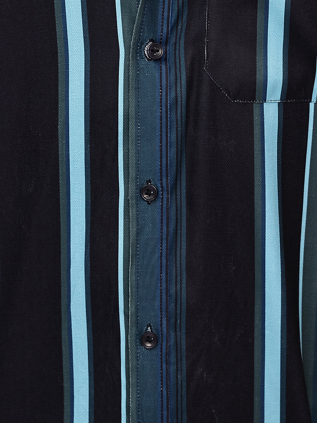 Vertical Stripe Cotton Blend Casual Shirt ( RDSH 026Blue )