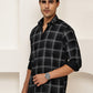 Pure Cotton Smart Casual Checked Shirt ( RDSH 027Black )