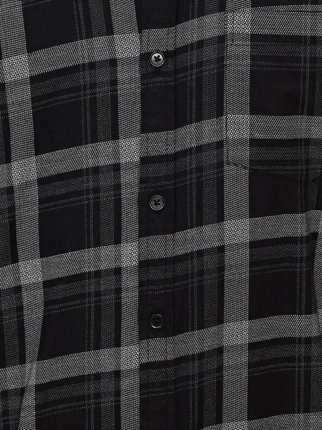 Pure Cotton Smart Casual Checked Shirt ( RDSH 027Black )