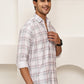 Pure Cotton Smart Casual Checked Shirt ( RDSH 027Pink )