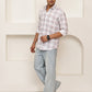 Pure Cotton Smart Casual Checked Shirt ( RDSH 027Pink )