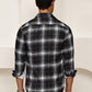 Cotton Blend Brushed Check Casual Shirt ( RDSH 028Black )